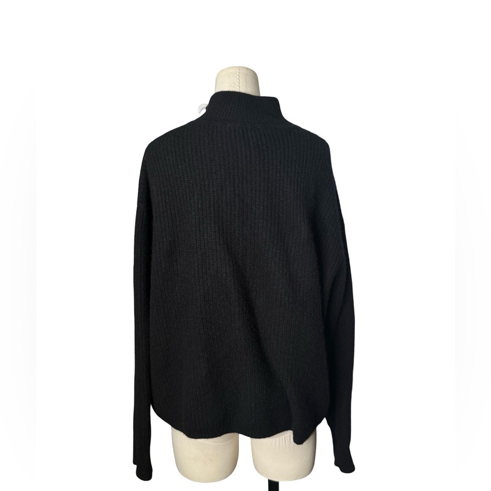 JENNI KAYNE - Cashmere Black Half Zip Sweater  Size - Picture 5 of 11